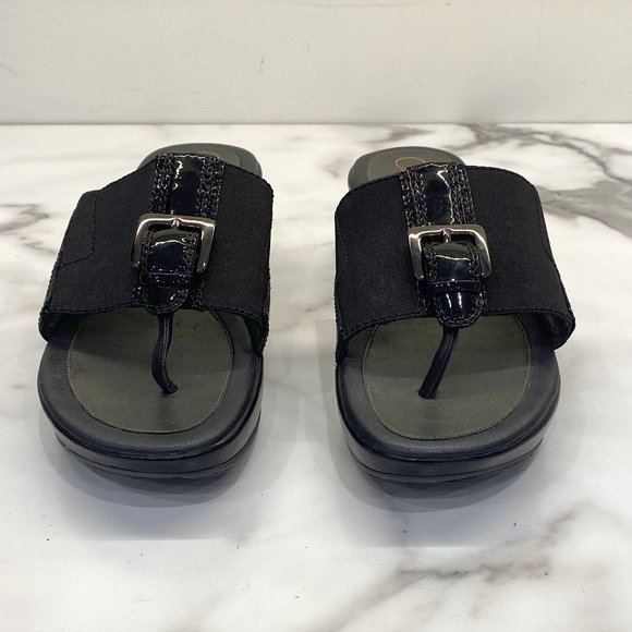 Cole Haan Nike Air black wedge sandals - Picture 3 of 13